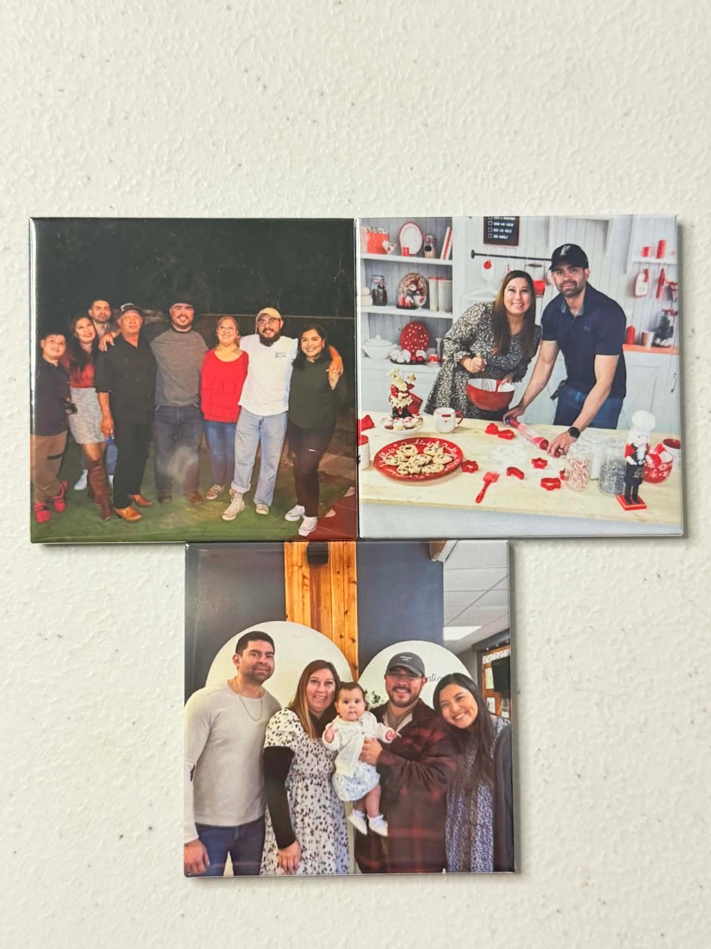 3 Custom Square Photo Magnet
