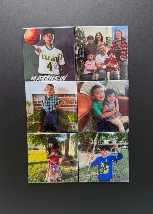 6 Custom Square Photo Magnet
