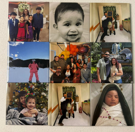 9 Custom Square Photo Magnet